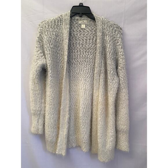 Womens large ombre cardigan sweater jacket soft in gray to cream by Ruby Moon - Picture 1 of 9